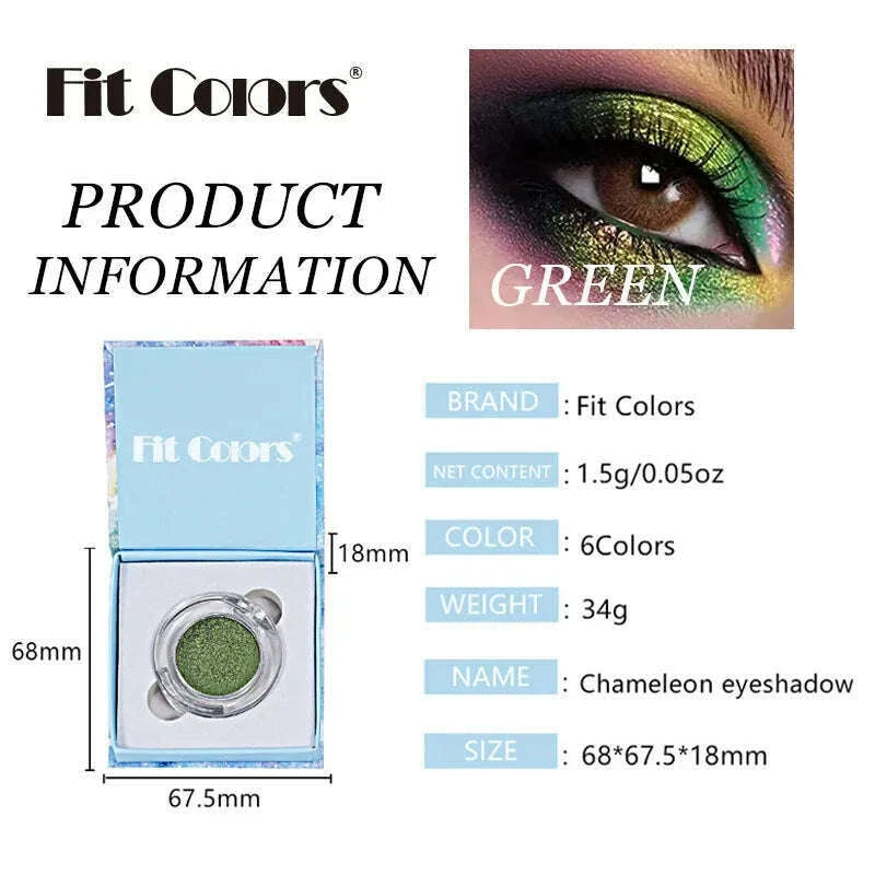 High-Pigmented Chameleon Purple Eyeshadow Powder MultiChrome Shifting Pigments Shiny Metallic Lipstick Eyes Makeup Palette
