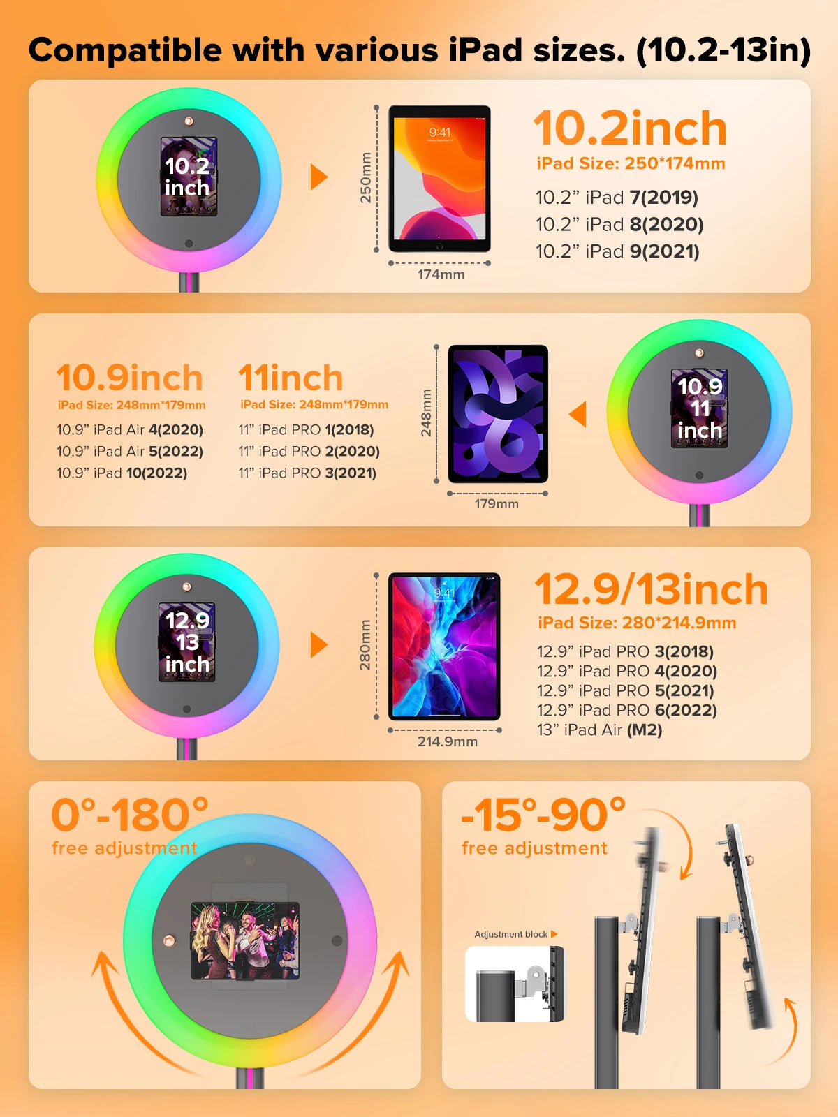 Ipad Photo Booth Machine for Parties Events with RGB Ring Light Portable Photobooth Machines APP Control Photo Booth Machine