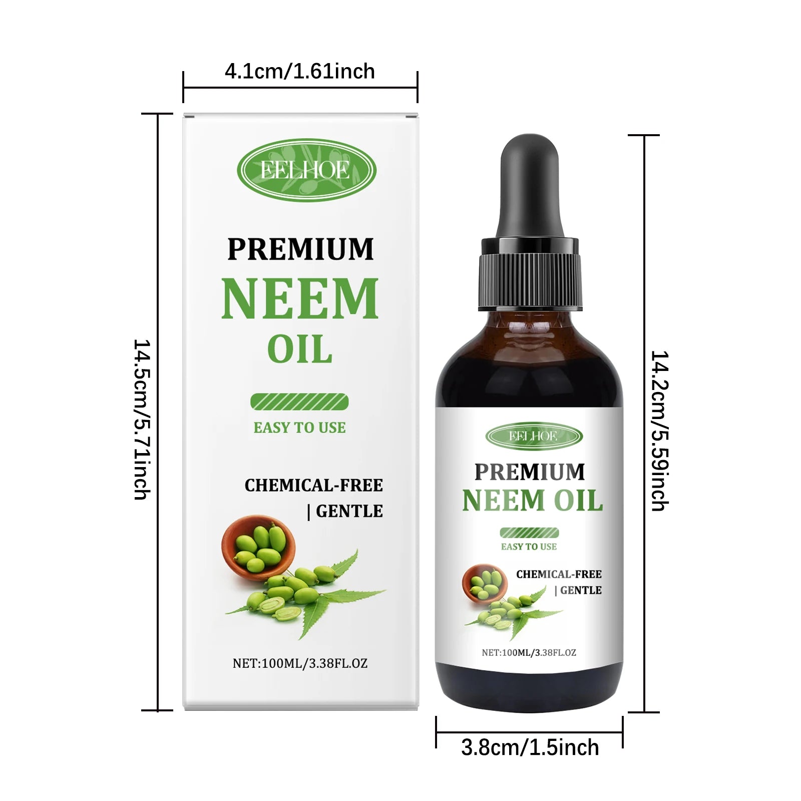 Pure Neem Oil Hair Serum Repairing Damaged Dry Split End Hydrating Nourishing Smoothing Soften Hair Essential Oil Hair Care