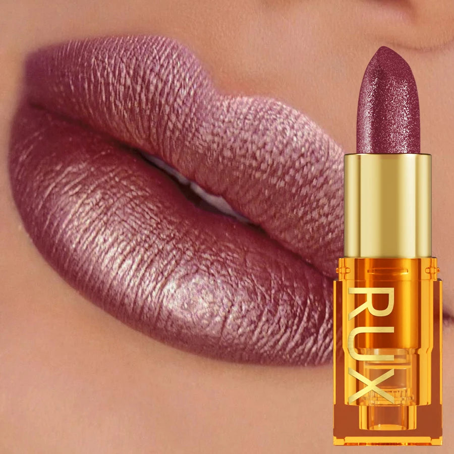 16 Colors 1PC Metallic Lipstick Long Lasting Glitter Pink Red Lip Glaze High Pigment Lip Tint Korean Makeup Shiny Lip Gloss