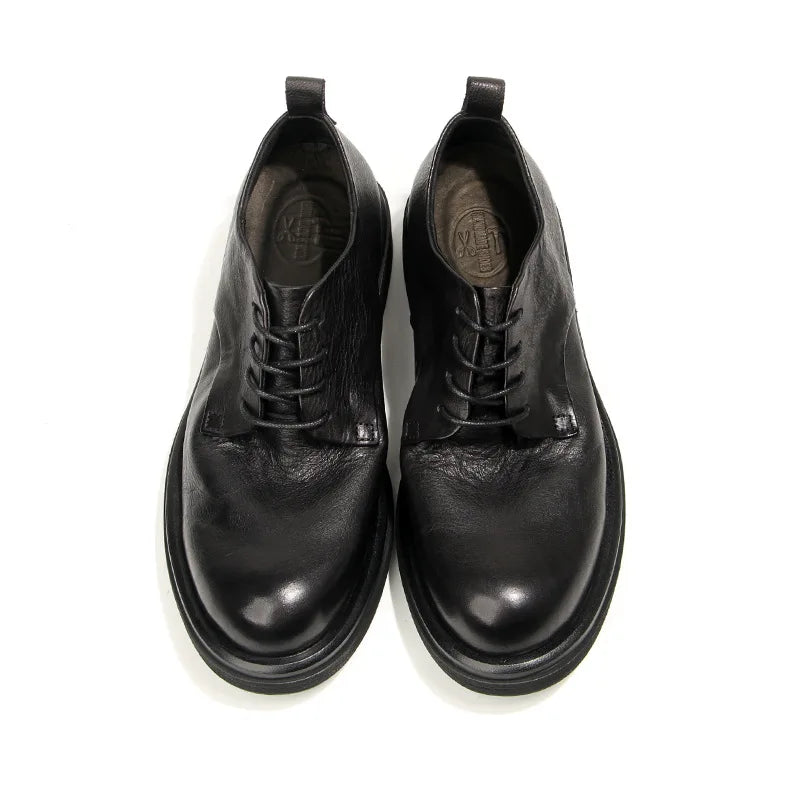 Soft Leather Mens Formal Shoes Luxury Quality Comfortable Brand Handmade Retro Genuine Leather Daily Wedding Social Shoes Male