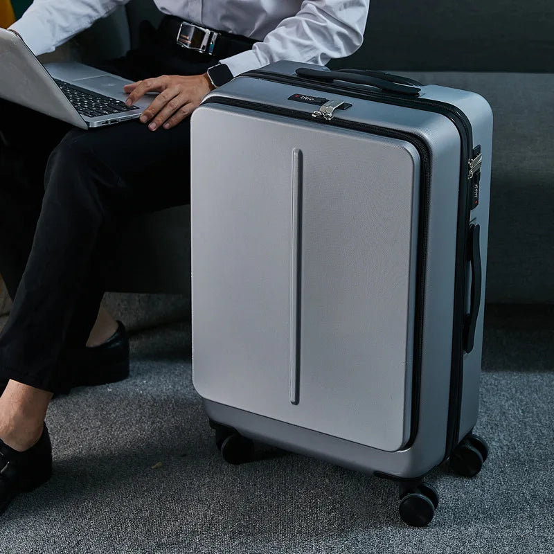 New Designer 20"24"inch Business Travel Suitcase Rolling Luggage with Laptop Bag Universal Wheel Trolley PC Box Trolley Luggage