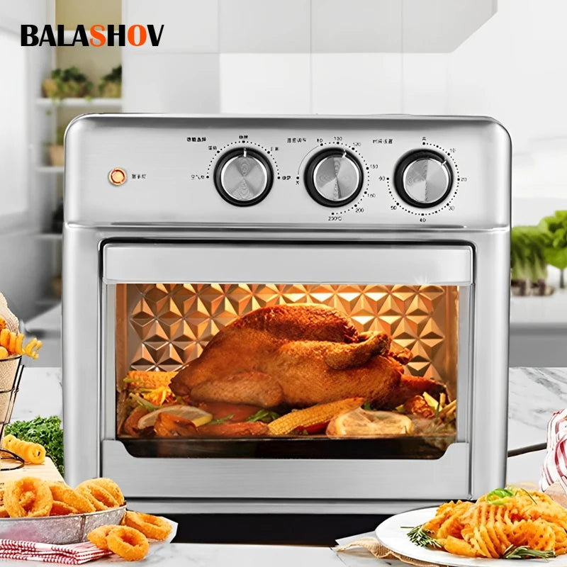 13L Air Fryers 26L Large Capacity Electric Fryer Oven Oilless Cooker Visible Window Household Kitchen Deep Fryer without Oil