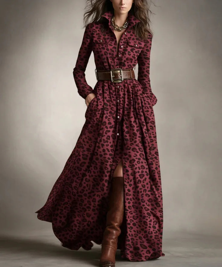 Plaid with Belt Retro Long Dress Lapel Button Irregular A Line Skirts Long Sleeve Casual Women's Dresses Autumn Elegant Clothes