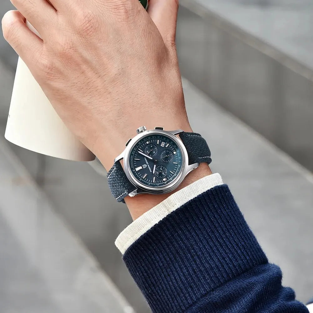 New PAGANI DESIGN 40MM Multifunctional Men's Quartz Watch Luxury Sapphire Glass AR Coated Chronograph Men's Watch