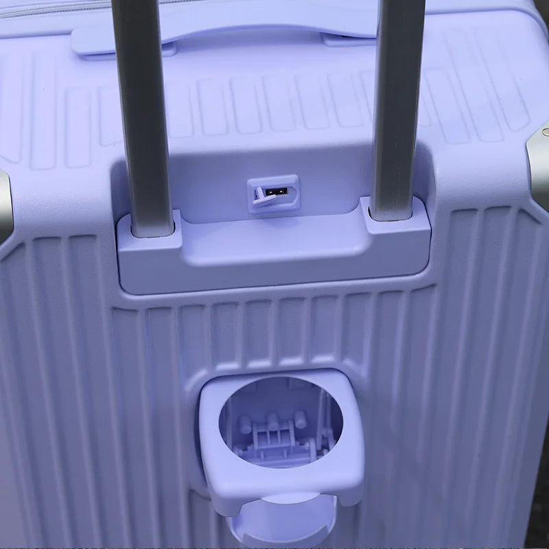 Trolley Luggage Bag Combination Lock Zipper Travel Suitcase on Wheels Large Capacity ABS+PC Lightweight Luggage