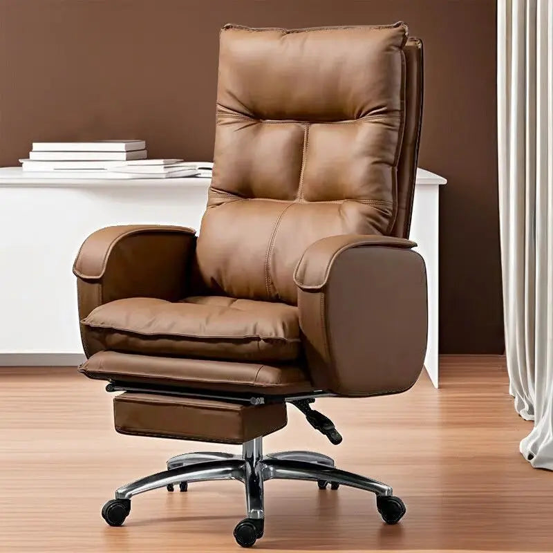 Ergonomic Executive Office Chair High Back Boss Chair Comfortable Swivel Computer Study Desk Reclining Sofa Chair |...