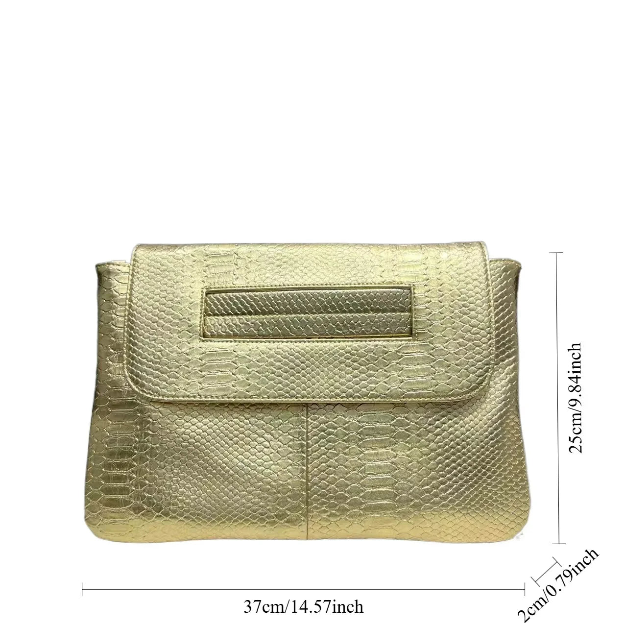 Ladies' fashionable retro coarse snake pattern handbag with high capacity and detachable shoulder strap shoulder bag