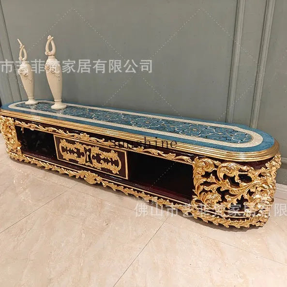 French aristocratic living room furniture European style luxury high-end gold fabric sofa - Kimlud