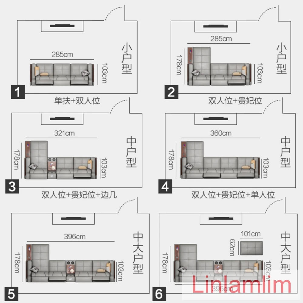 Beautify Your Living Room with Linlamlim Italian Genuine Leather Sofa - Bluetooth Speaker, Adjustable Headrests and USB...