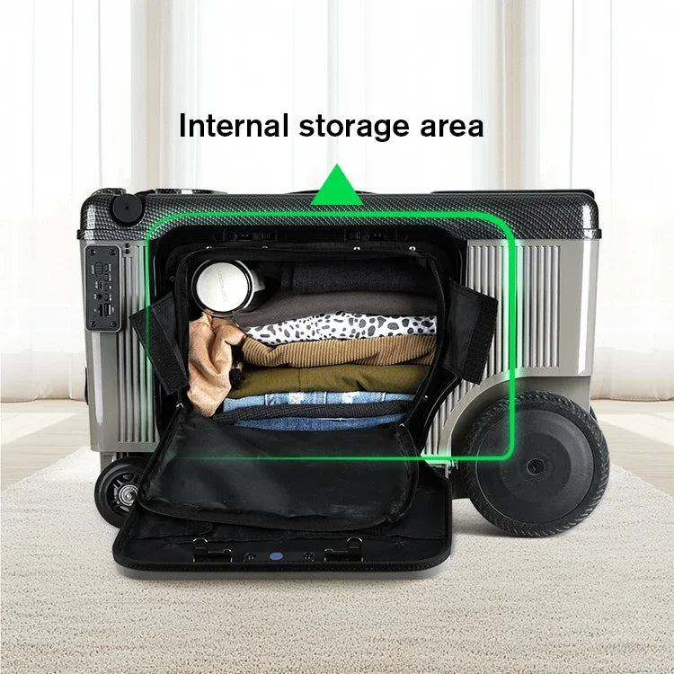 Smart Riding Boarding Bag Elderly Scooter 20-Inch Electric Luggage Multi-Function Trolley Suitcase | Kimlud Luxury Bag