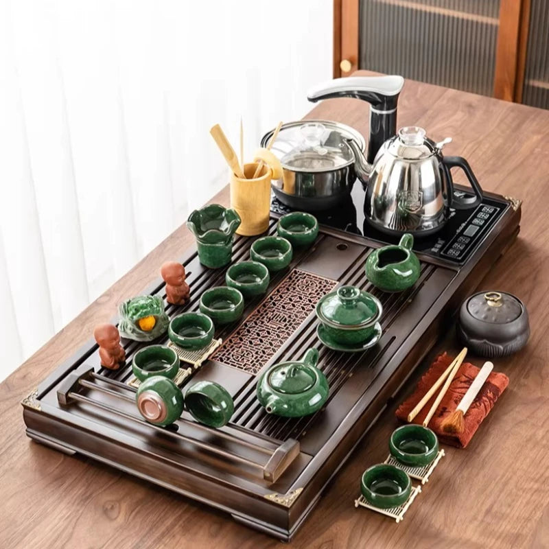 Kung Fu Hospitality Tea Tray Decorative Serving Rectangle Vintage Tea Tray Living Room Ceremony Bandejas Home...