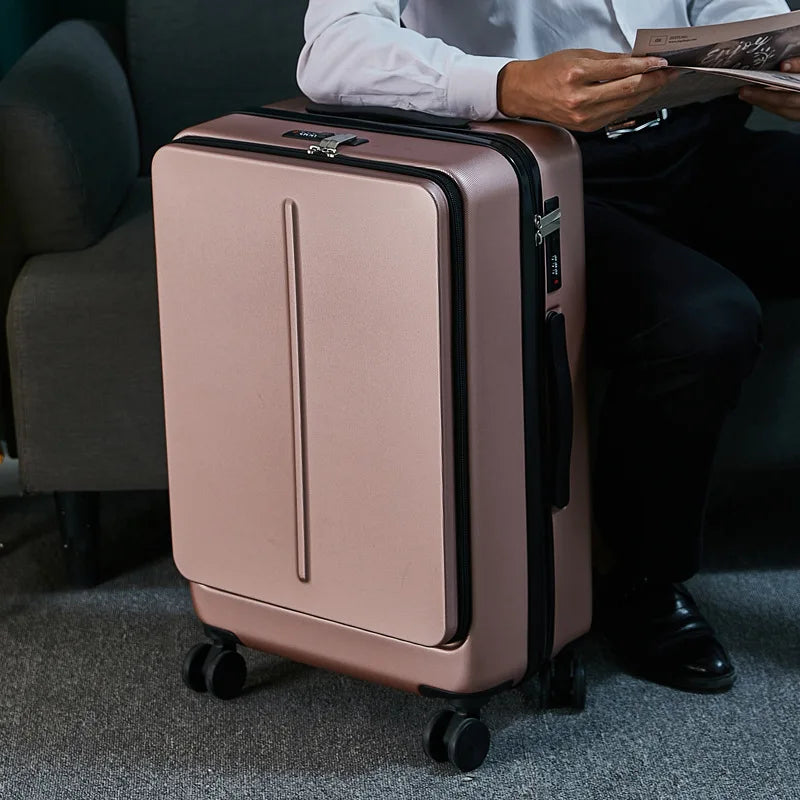 New Designer 20"24"inch Business Travel Suitcase Rolling Luggage with Laptop Bag Universal Wheel Trolley PC Box Trolley Luggage