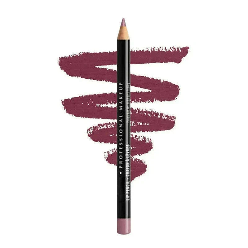 Slim Lip Pencil Nude Matte Creamy Lipstick Long-lasting Waterproof Plumping Lip Stain Natural Brown Lipliner Professional Makeup