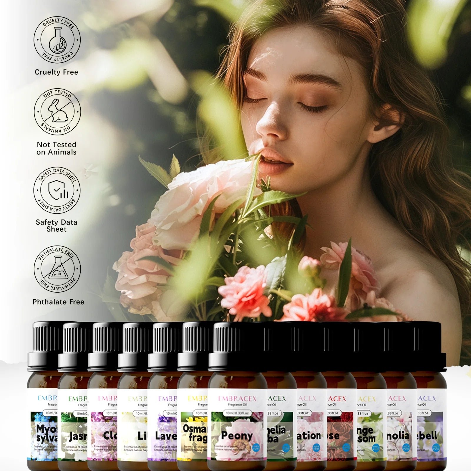 10ml Magnolia Essential Oil for Body Massage Floral Perfume Relaxing Aromatherapy Natural Scents Gifts Candle Making
