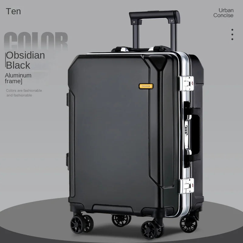 20/24/28 inches Suitcase Luggage Aluminum Frame Trolley Case Universal Wheel Boarding Suitcases New Password Lock Business Trip