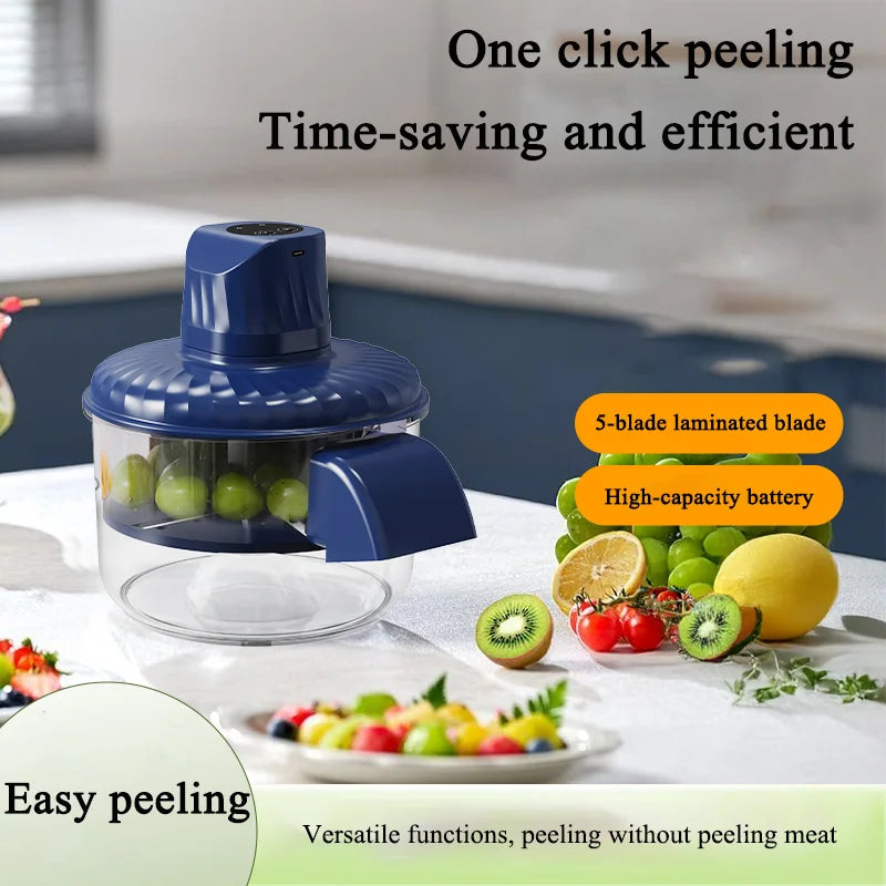 Automatic Fruit Peeler Intelligent Peeling Machine Portable Wireless Grape/tomato/Garlic Peeler for Home Fast Kitchen Supplies