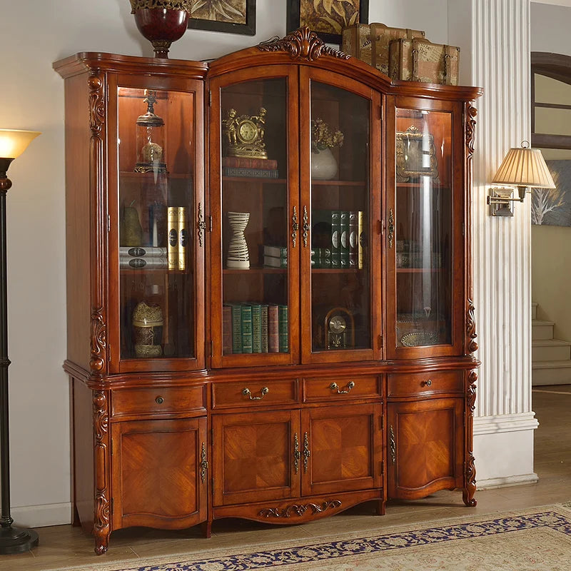 American solid wood desk home computer office rack combination writing desk chair - Kimlud