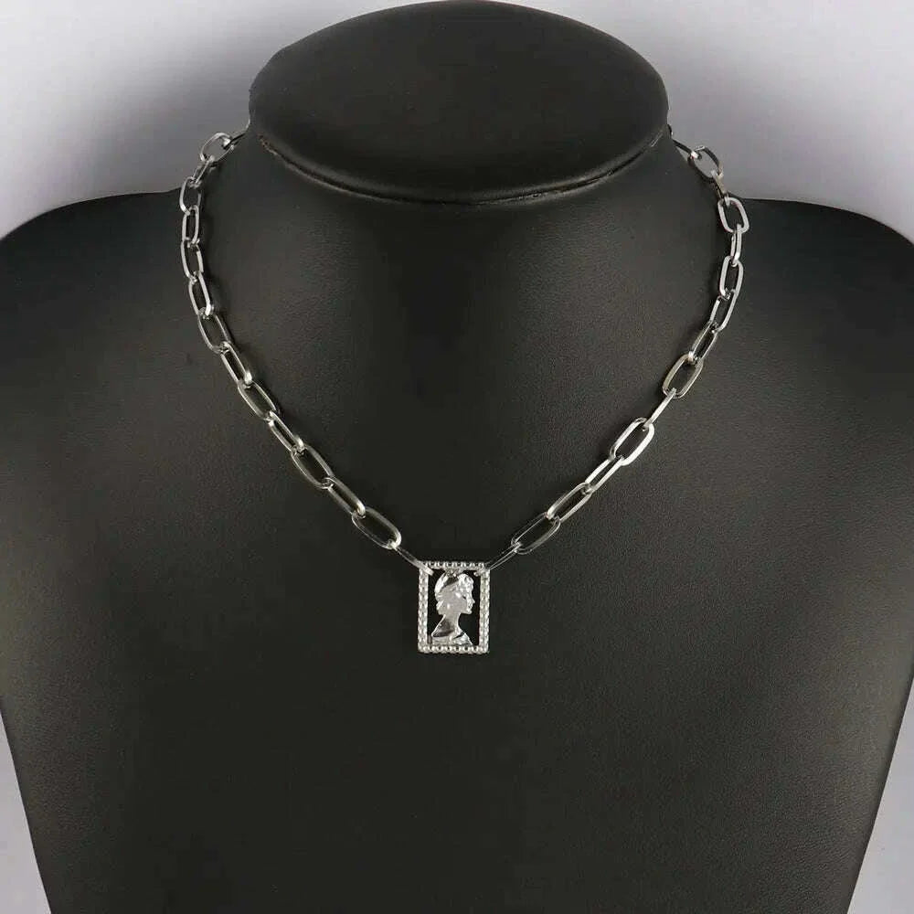 316L Stainless Steel Necklace For Women Choker Necklace Heart Clavicle Chain Necklaces Charm Heart Pendant Necklace Jewelry Gift
