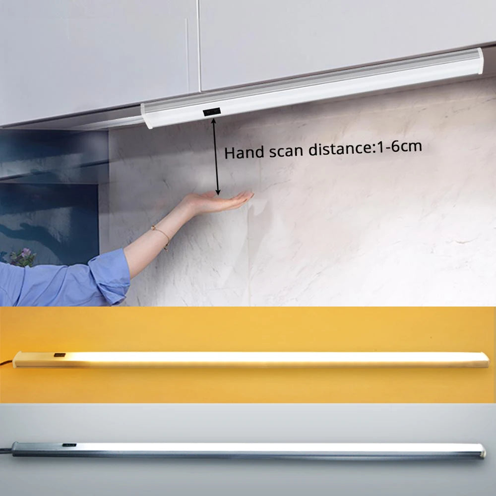 20/30/40/50cm LED Under Cabinet Light PIR Motion Sensor Closet Night Light For Bedroom Kitchen USB Wardrobe Lamp Indoor Lighting