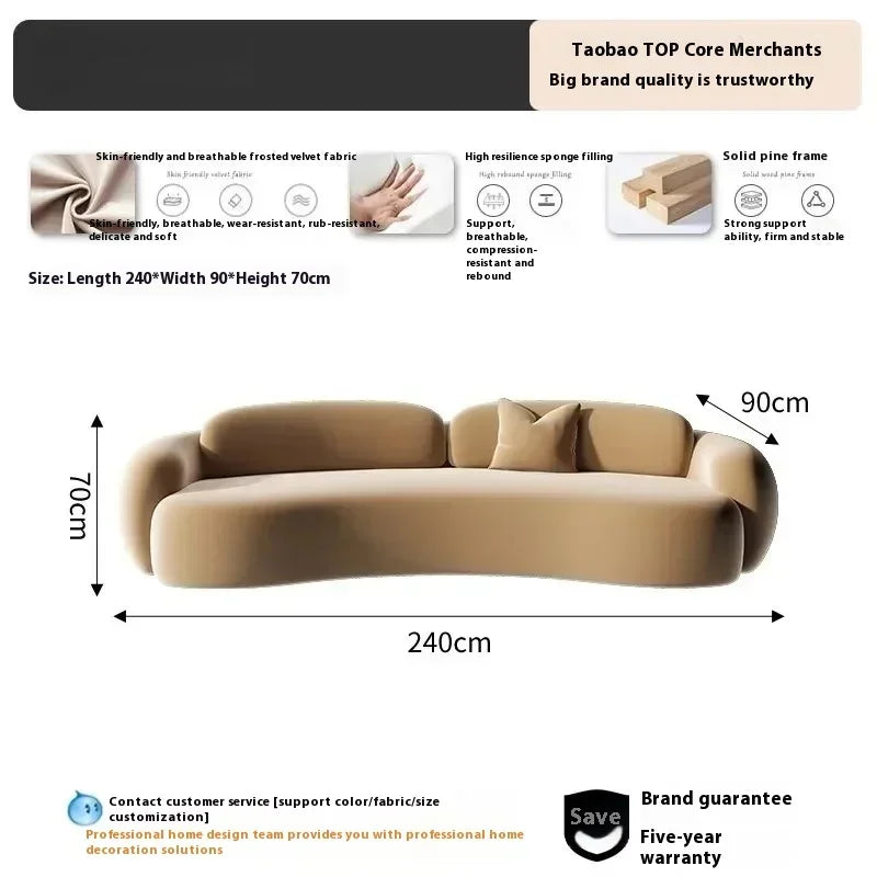 Armrest Large Filler Sofas European Brown Wood Modern Floor Salon Couch Recliner Luxury Nordic Divano Soggiorno Unique Furniture - Kimlud