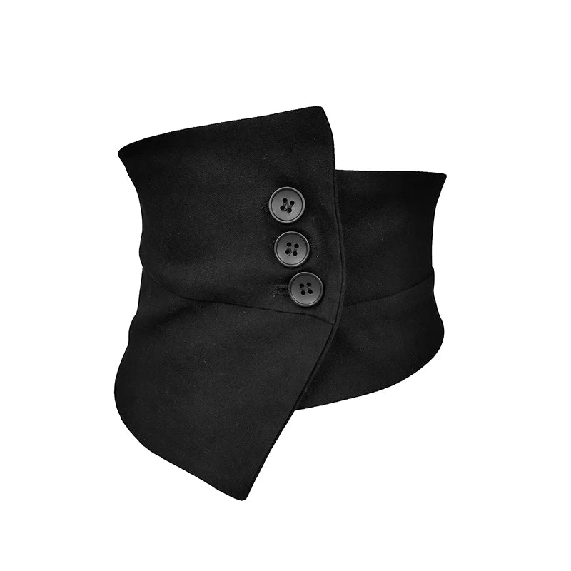 Irregular waistband for women with ultra wide decoration, simple and 100% matching skirt, shirt design, and a small number of el