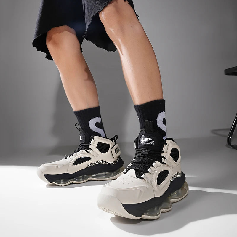 Men's Basketball Shoes Breathable Cushioning Non-Slip Wearable Runing Shoes Gym Training Athletic Basketball Sneakers for Women