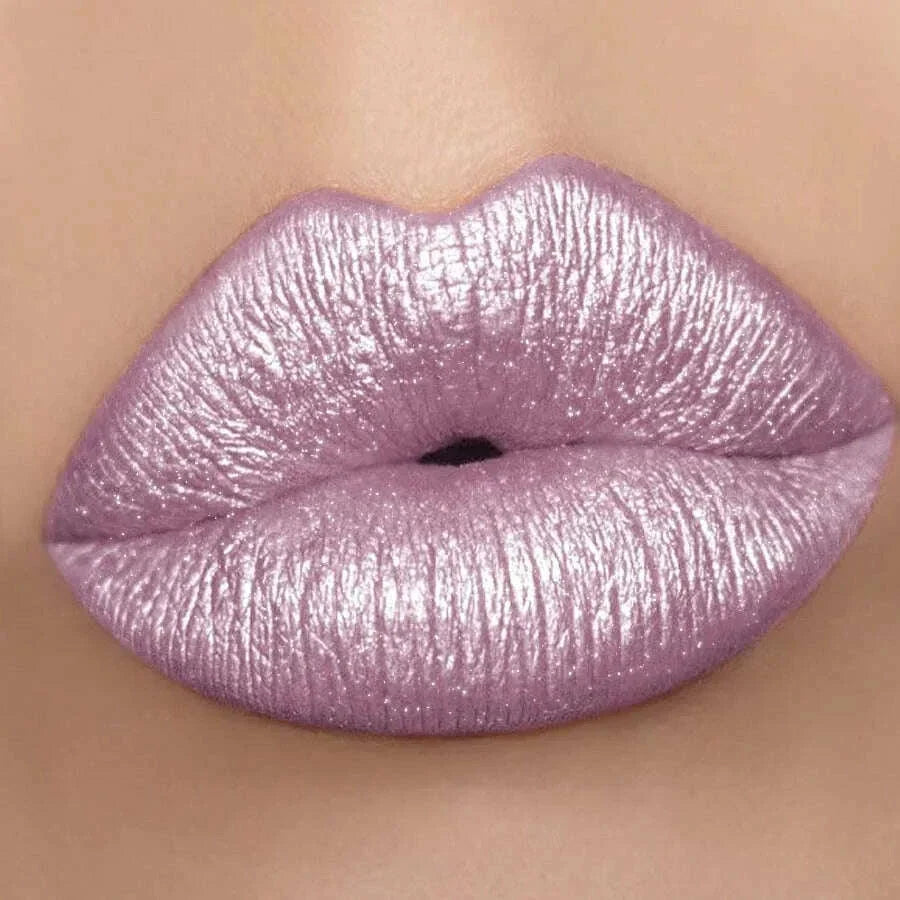 1 PC Glitter Shiny Metallic Lipstick Pearlescent Lip Tint,Long Lasting Lip Matte Lip Makeup Gifts for Women Lip Oil Cosmetic