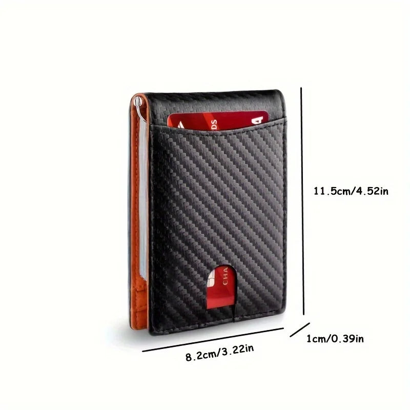 Men's Leather Wallet, RFID Blocking Anti-theft Wallet, Multi-card Card Holder, Money Clip