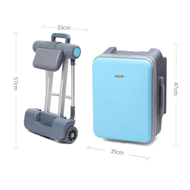 Kids Stroller Travel Suitcase Multi-function Waterproof Wear-Resistant Riding Sitting Trunk Luggage for Children |...