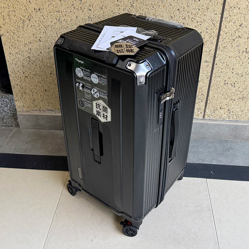 36/38/40/50 inch Large Size Luggage Explosion-proof Five Wheels Brake Travel Suitcase Thickened PC Material Zips Trolley Case