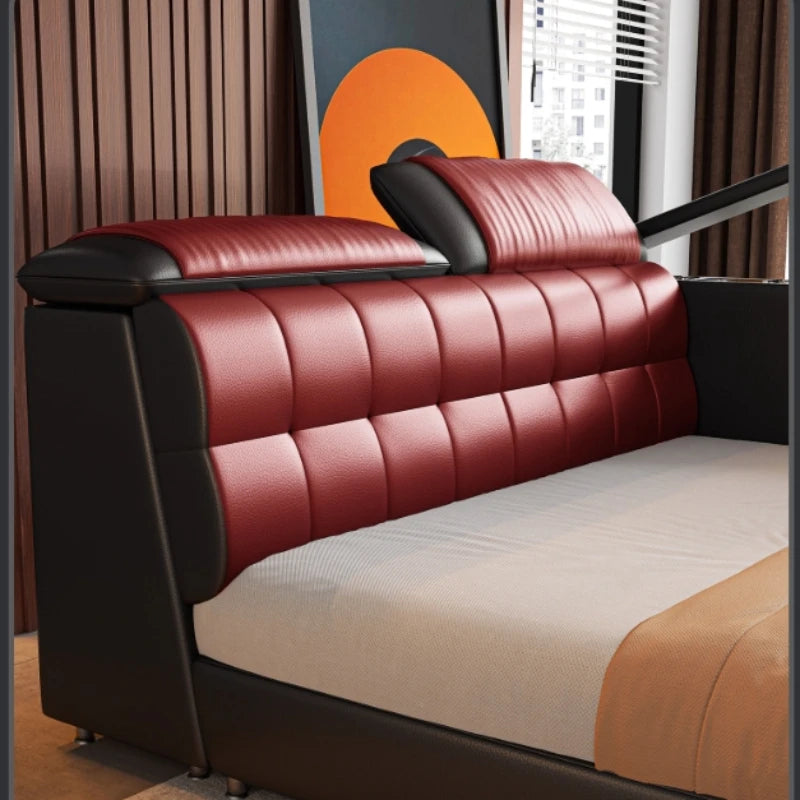 multifunctional queen size Double bed Massage smart Double bed cosy smart frames headboard slaapkamer meubels bedroom furniture