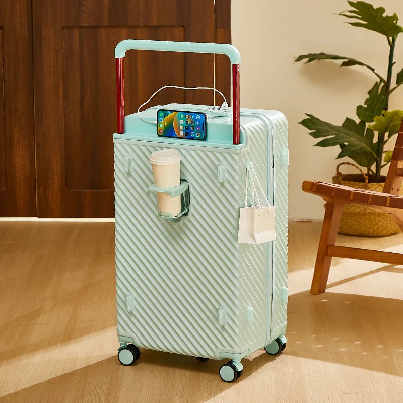20/24/28/32 inch Wide Handle Travel Suitcase Carry-on Luggage Multifunctional Password Trolley Case With Wheels Rolling luggage