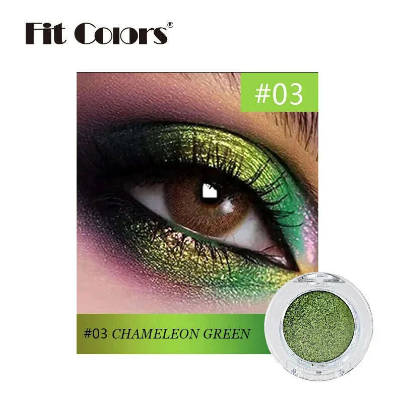 High-Pigmented Chameleon Purple Eyeshadow Powder MultiChrome Shifting Pigments Shiny Metallic Lipstick Eyes Makeup Palette