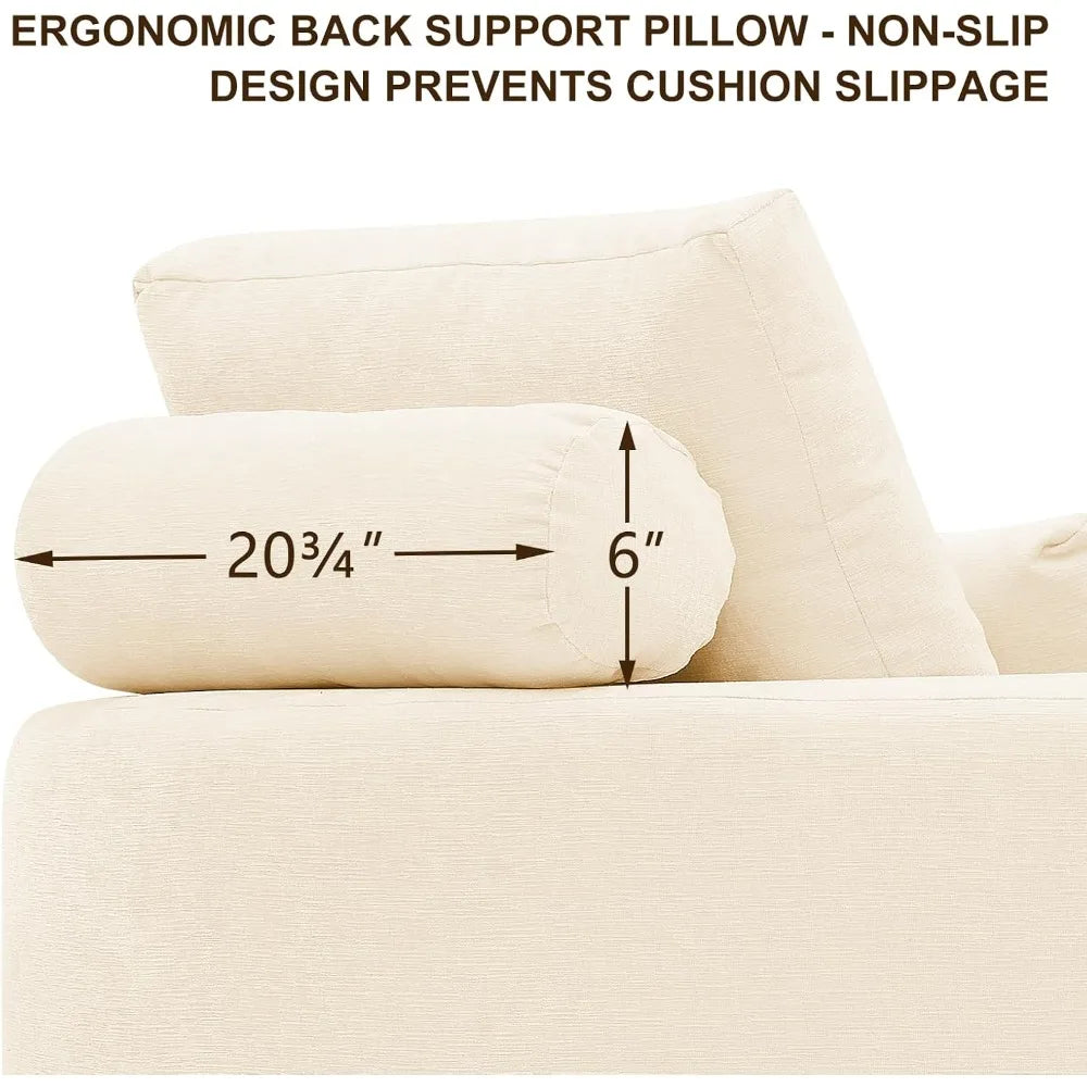 Furnimart Oversized Barrel Accent Chair, 360° Swivel Round Upholstered Sofa, Chenille High-Resilience Sponge, No Assembly Wide S