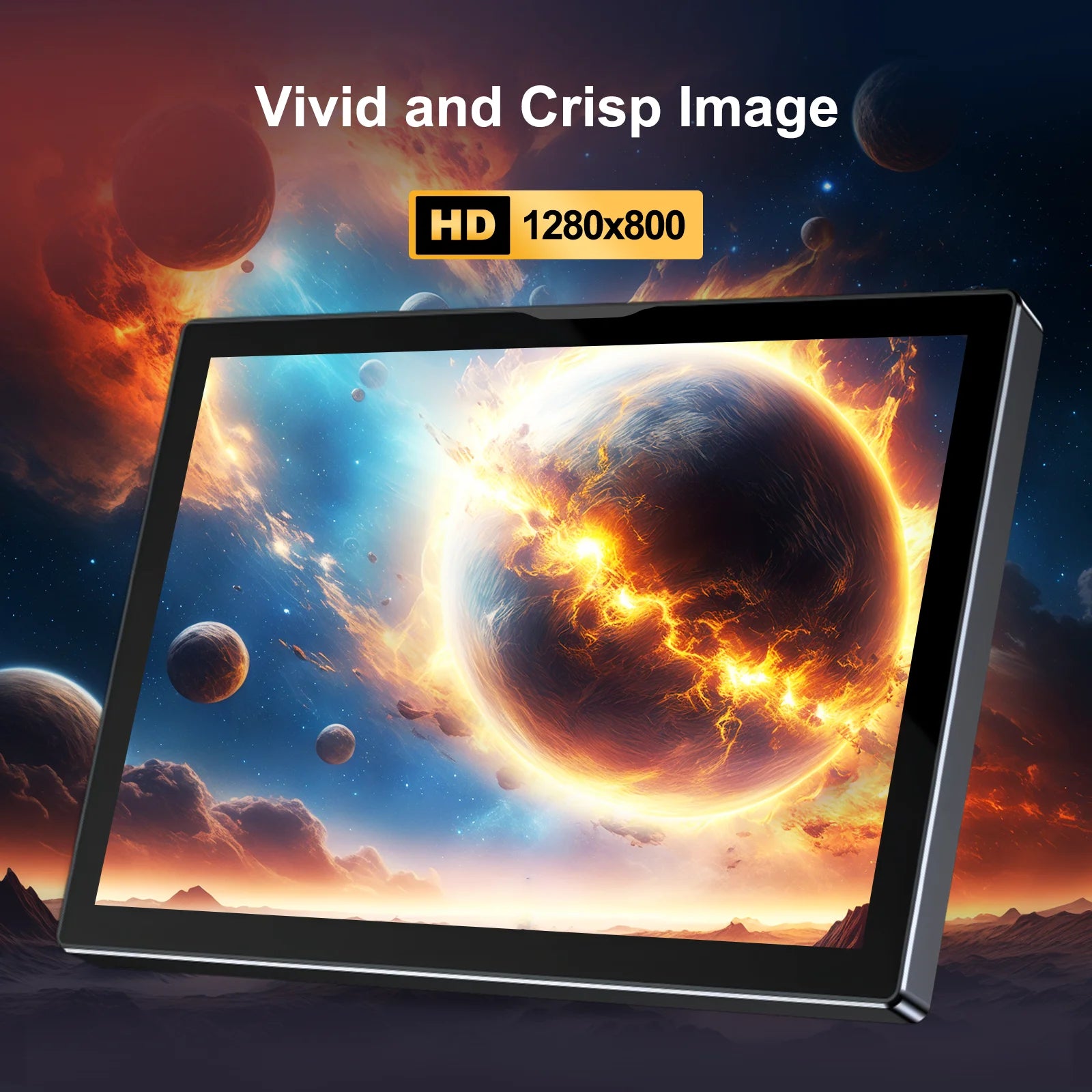 8 inch Touch Monitor 1280x800P 16:10 Widescreen Ratio HDMI Interface for DIY Projects Surveillance Display