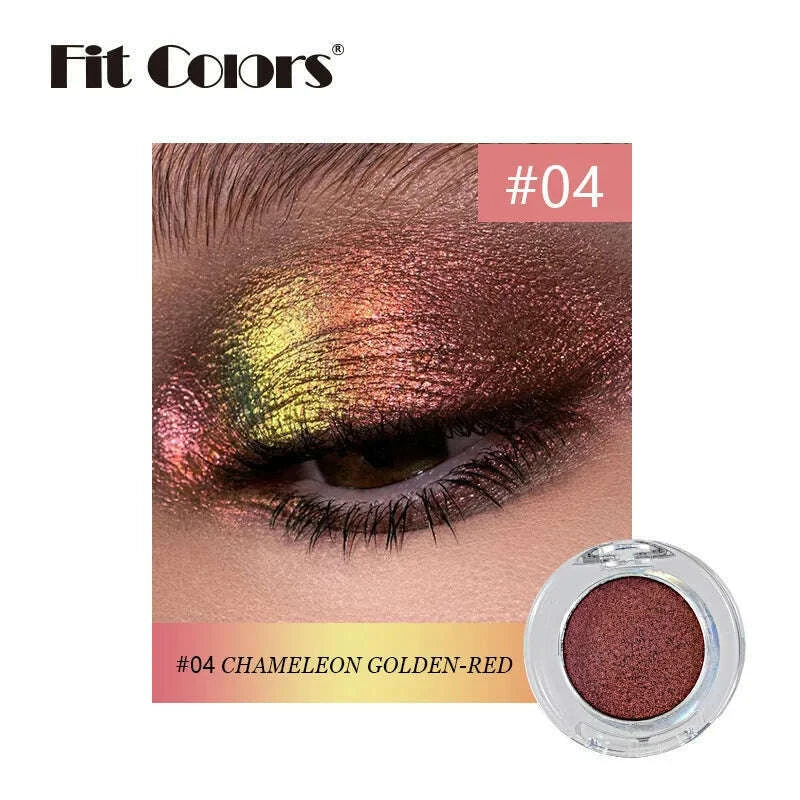 High-Pigmented Chameleon Purple Eyeshadow Powder MultiChrome Shifting Pigments Shiny Metallic Lipstick Eyes Makeup Palette