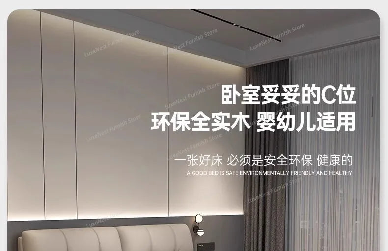 Barrier Accessories Double Bed Mattresses Stuff Luxury Bedroom Double Bed Headboards Loft Letto Matrimoniale Furniture Home