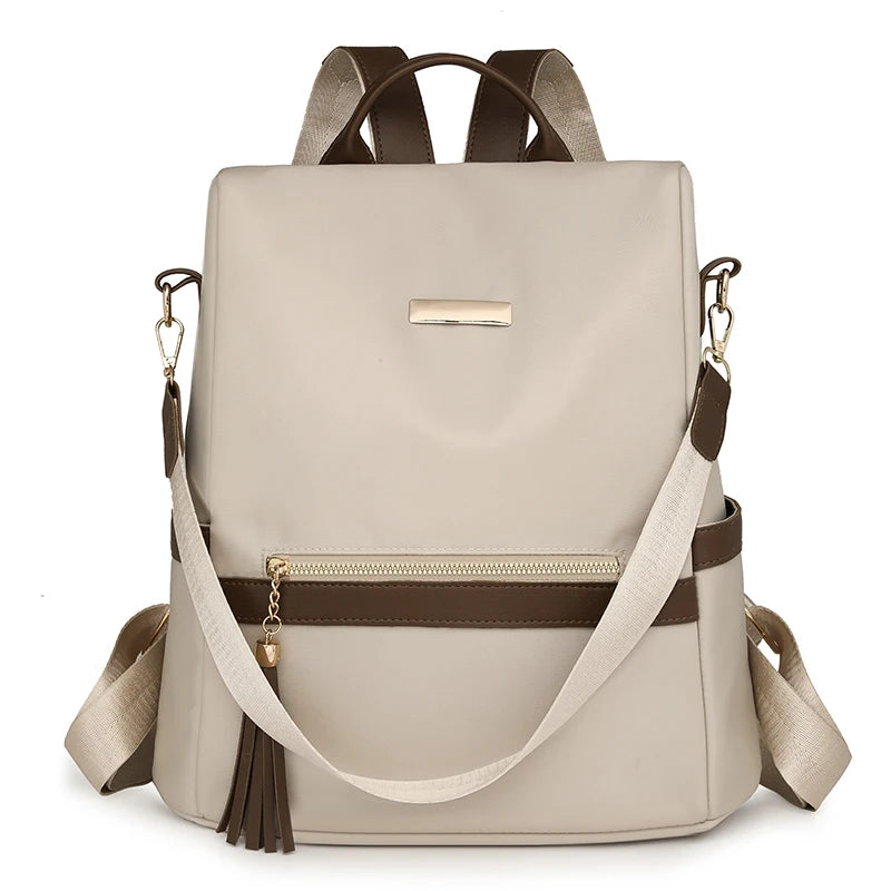 Fashion Anti-theft nylon Backpack Women Casual Waterproof School Bags for Teenage Multi-Function Shoulder Bags Travel Rucksack