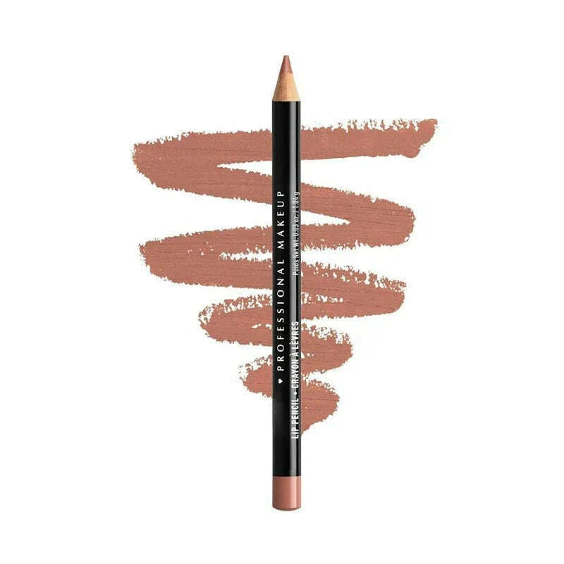 Slim Lip Pencil Nude Matte Creamy Lipstick Long-lasting Waterproof Plumping Lip Stain Natural Brown Lipliner Professional Makeup
