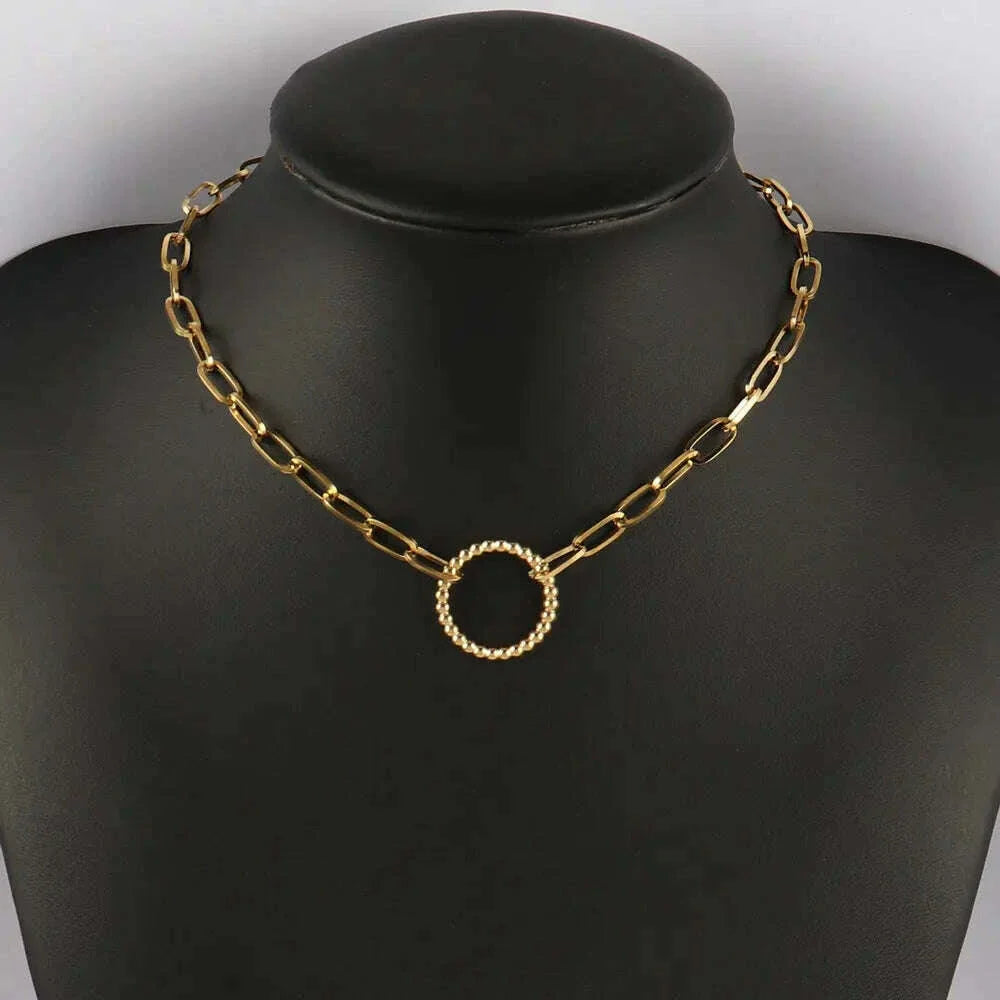 316L Stainless Steel Necklace For Women Choker Necklace Heart Clavicle Chain Necklaces Charm Heart Pendant Necklace Jewelry Gift