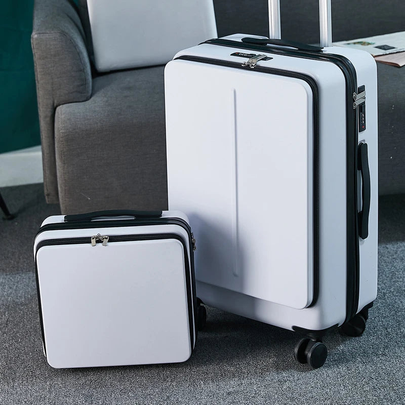 New Designer 20"24"inch Business Travel Suitcase Rolling Luggage with Laptop Bag Universal Wheel Trolley PC Box Trolley Luggage