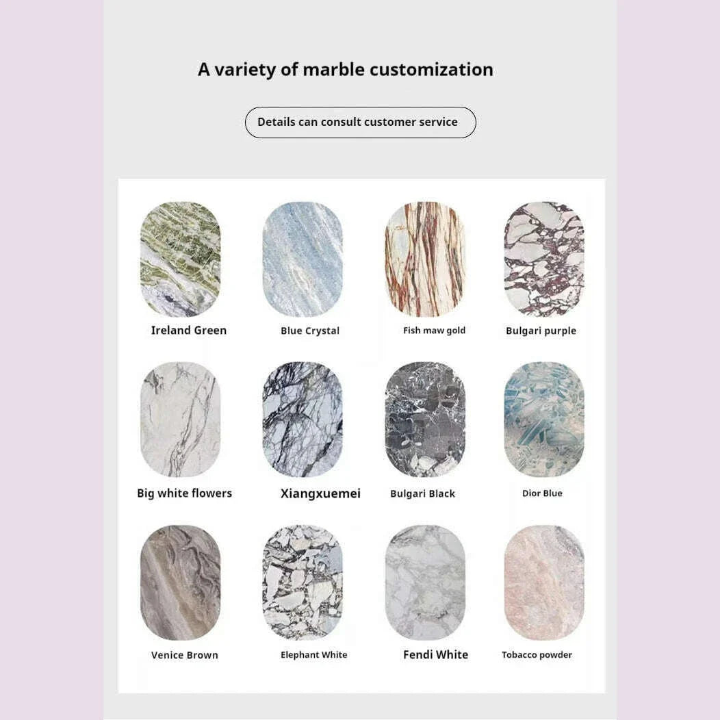 Luxury Stone Coffee Table, Nordic French Retro Design, Compact Corner Table Set for Small Space Living Room, High-End Side Table