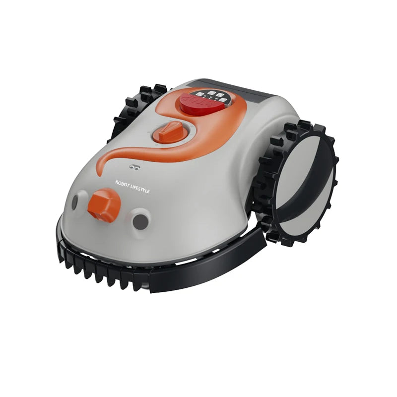Cordless Lawnmower Robot Smart Grass Cutter Removable Battery 4.0Ah 200sqm Visual Sensor no Boundary Wire for Small Garden