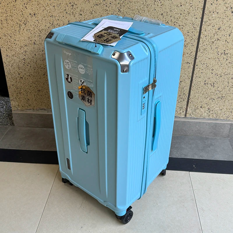 36/38/40/50 inch Large Size Luggage Explosion-proof Five Wheels Brake Travel Suitcase Thickened PC Material Zips Trolley Case