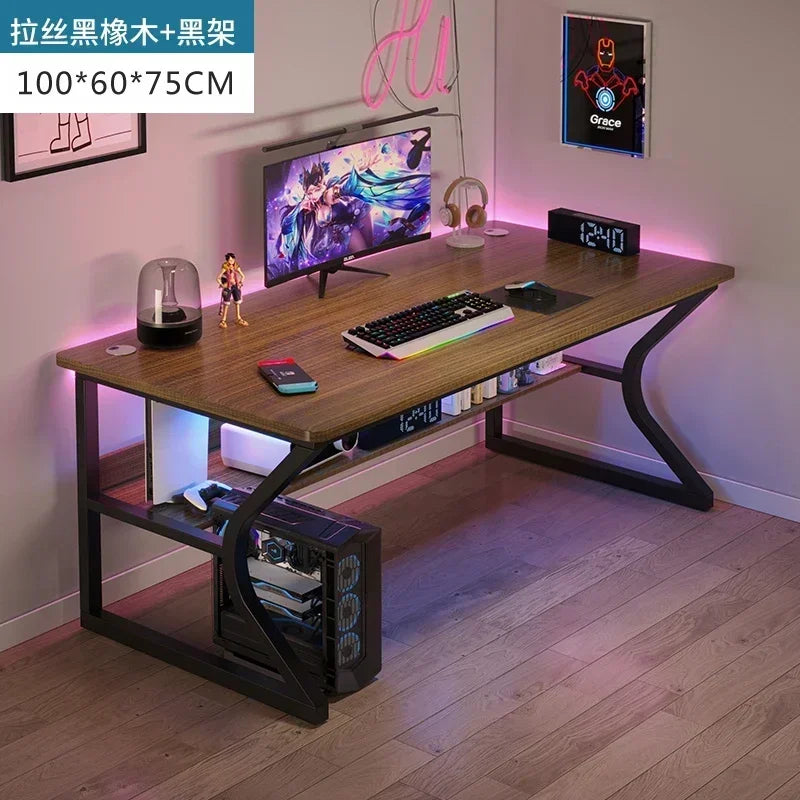 Simple Desktop Computer Desks Home Bedroom Workbench Gaming Tables Office Furniture Student Study Writing Desk and Chair Set E C