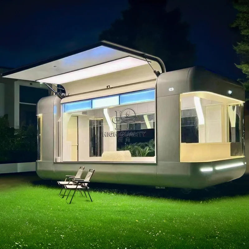 Custom fast food trailer order hot dog pizza burger mobile food truck outdoor street kitchen restaurant trailer for sale