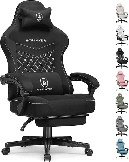 GTPLAYER Gaming Chair, Fabric Computer Office Chair with Pocket Spring Cushion, Ergonomic Office and Gaming, Video Gaming Chair - Kimlud