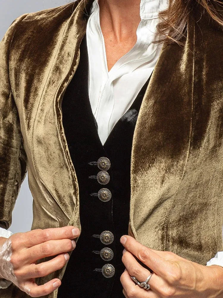 Casual Velvent Long Cardigan Women Office Loose Long Sleeve Female Windbreakers 2024 Autumn Winter Fashion Lady Party Jackets