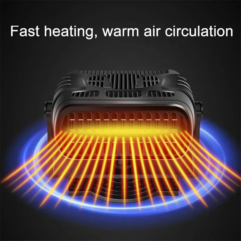 Car Heater 12V 24V 4in1 Powerful Defroster Defogger for Windshield 360 Rotation Vehicle Interior Heater Auto Accessories Winter